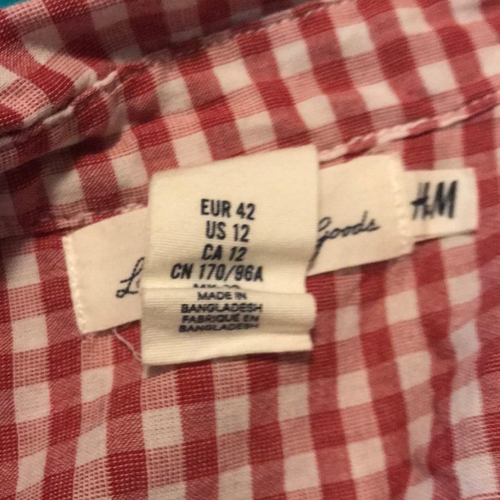 Red and White plaid shirt - Picture 2 of 3